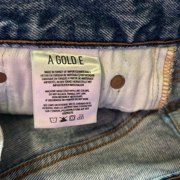 AGOLDE Jean Short PARKER VINTAGE CUT OFF High Rise Raw Hem Sz 27 - Picture 9 of 14